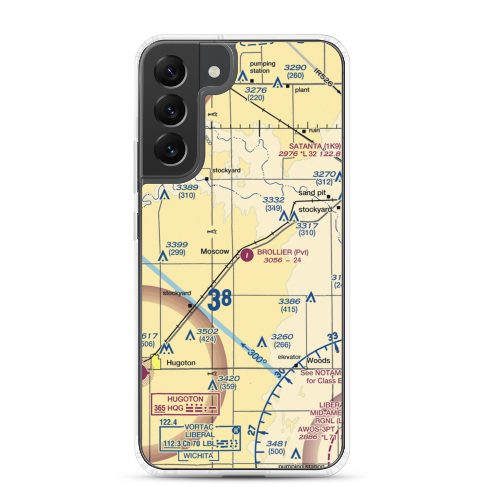 Brollier Airport (SN97) VFR Sectional Samsung Case Samsung Galaxy S22 Plus model shown
