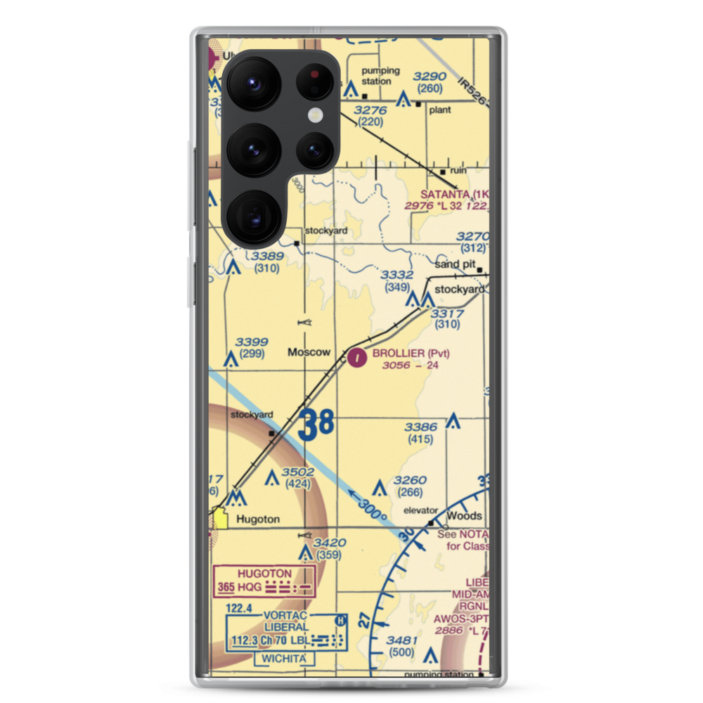 Brollier Airport (SN97) VFR Sectional Samsung Case Samsung Galaxy S22 Ultra model shown