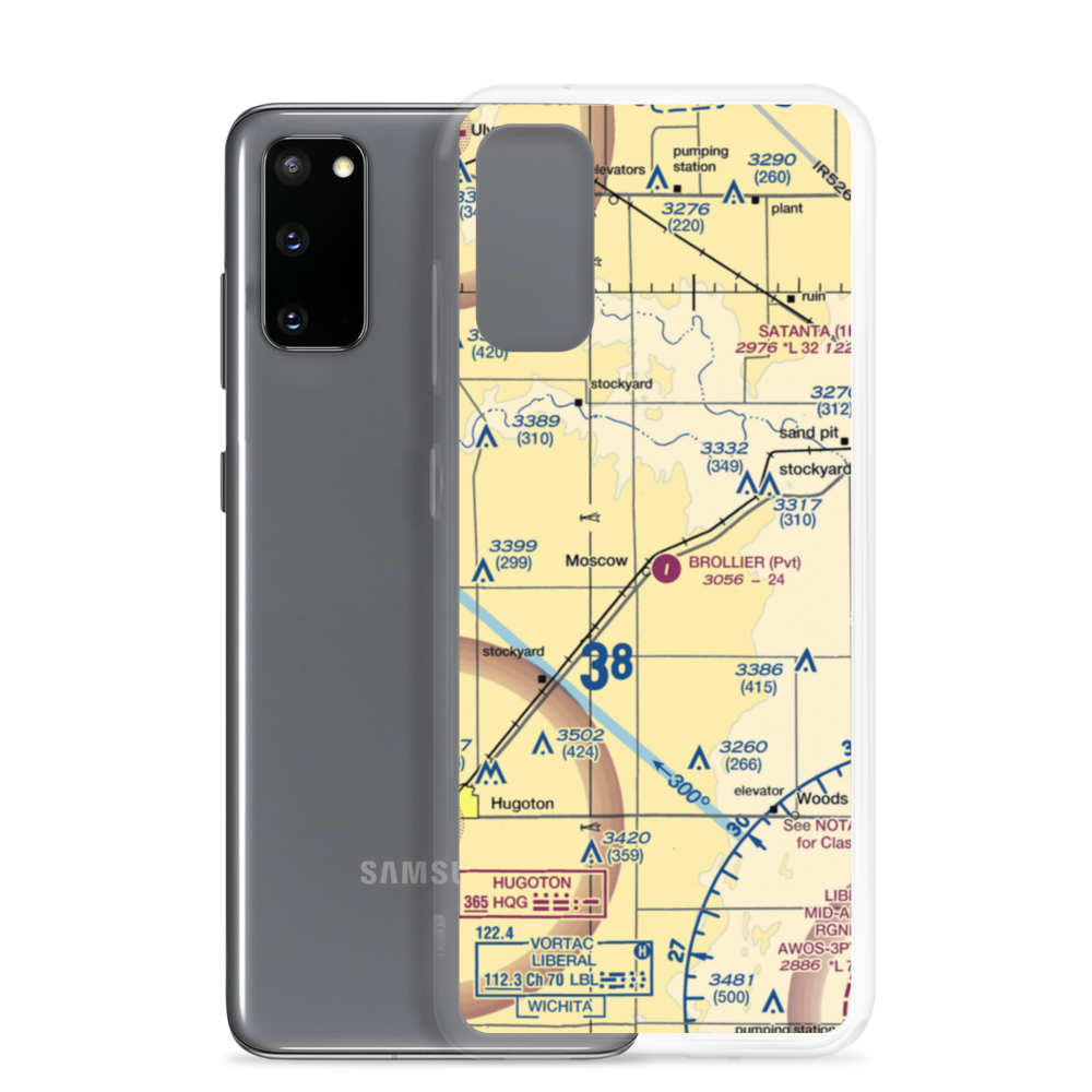 Brollier Airport (SN97) VFR Sectional Samsung Case Samsung Galaxy S20 model shown