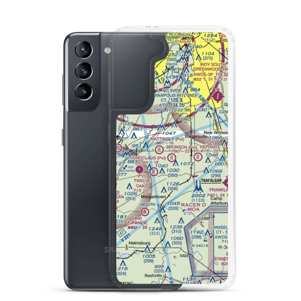 Bronson Airport (II93) VFR Sectional Samsung Case Samsung Galaxy S21 model shown