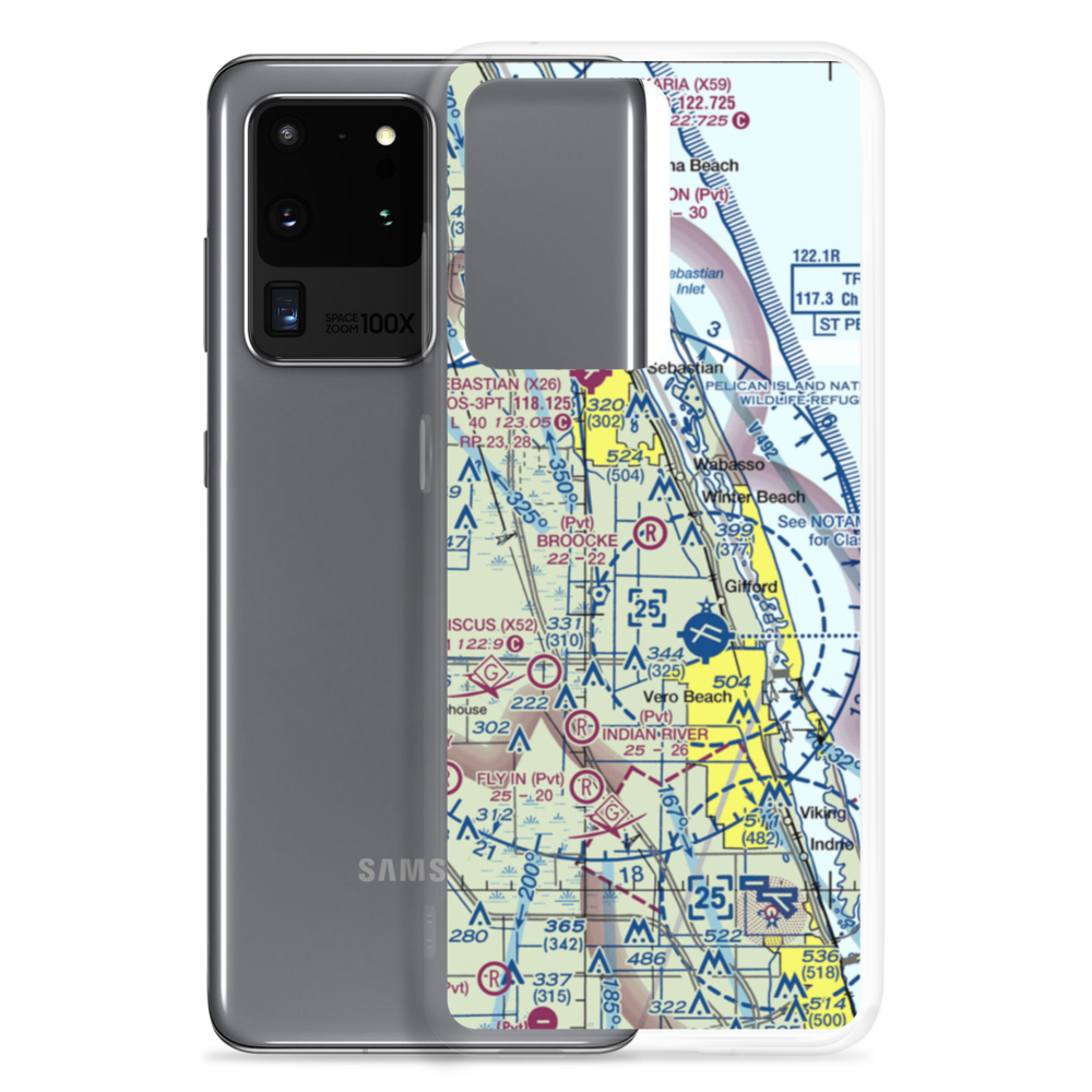 Broocke Air Patch Airport (FL95) VFR Sectional Samsung Case Samsung Galaxy S20 Ultra model shown