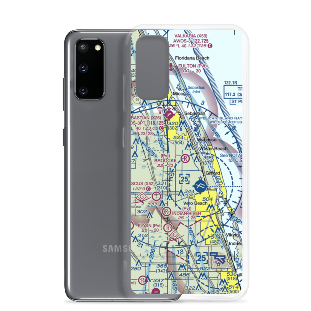 Broocke Air Patch Airport (FL95) VFR Sectional Samsung Case Samsung Galaxy S20 model shown