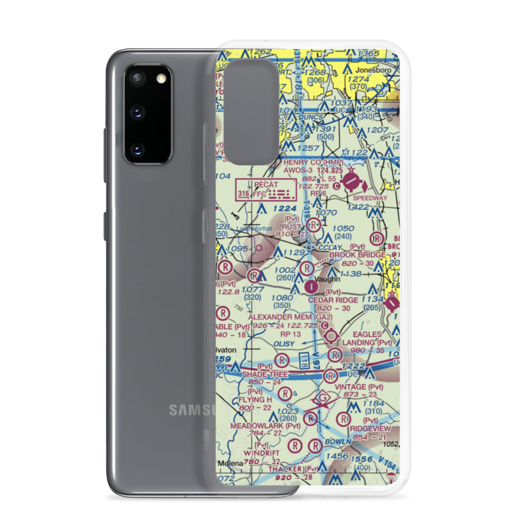 Brook Bridge Aerodrome (8GA9) VFR Sectional Samsung Case Samsung Galaxy S20 model shown