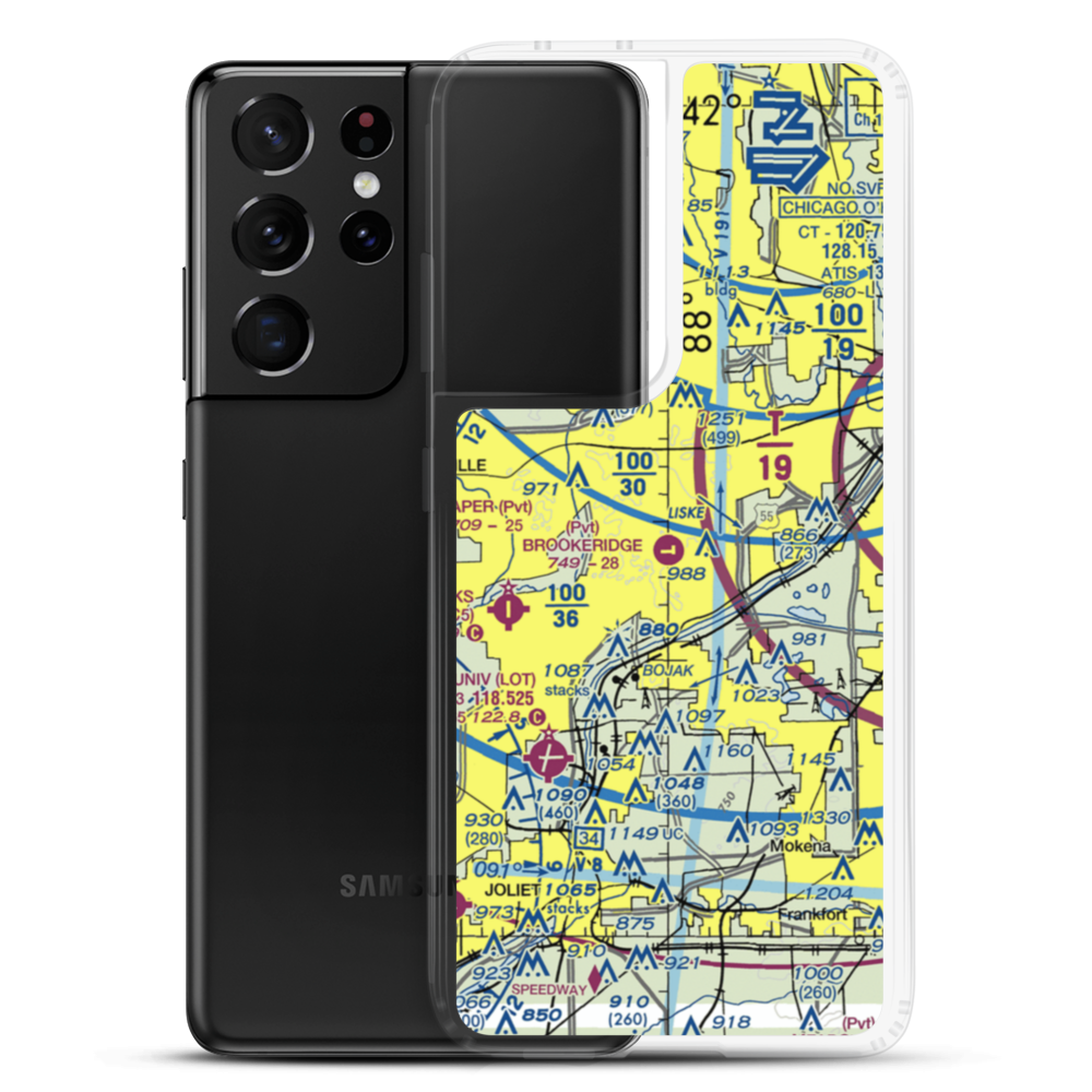 Brookeridge Air Park (LL22) VFR Sectional Samsung Case Samsung Galaxy S21 Ultra model shown
