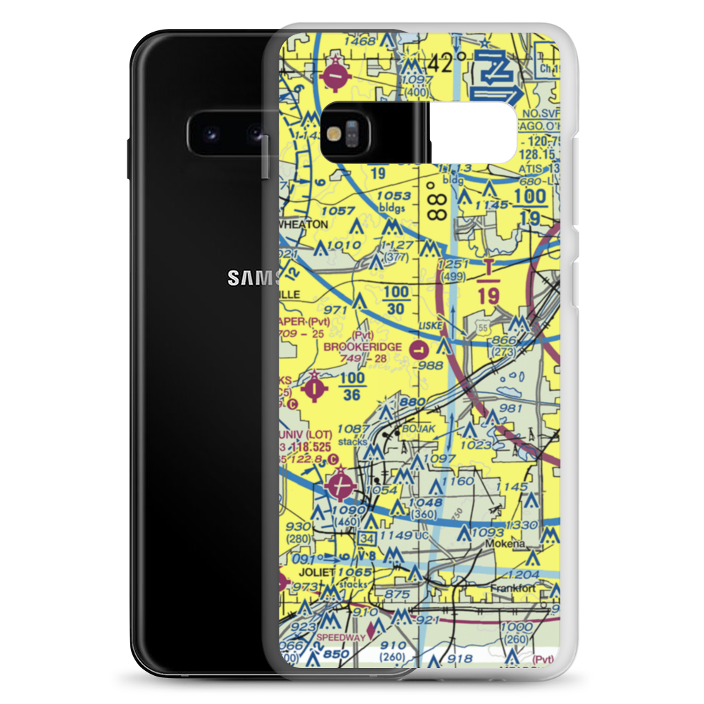 Brookeridge Air Park (LL22) VFR Sectional Samsung Case Samsung Galaxy S10+ model shown