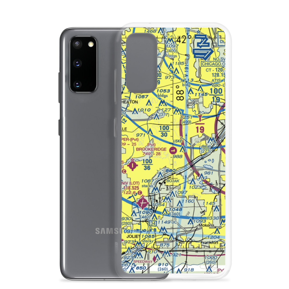 Brookeridge Air Park (LL22) VFR Sectional Samsung Case Samsung Galaxy S20 model shown