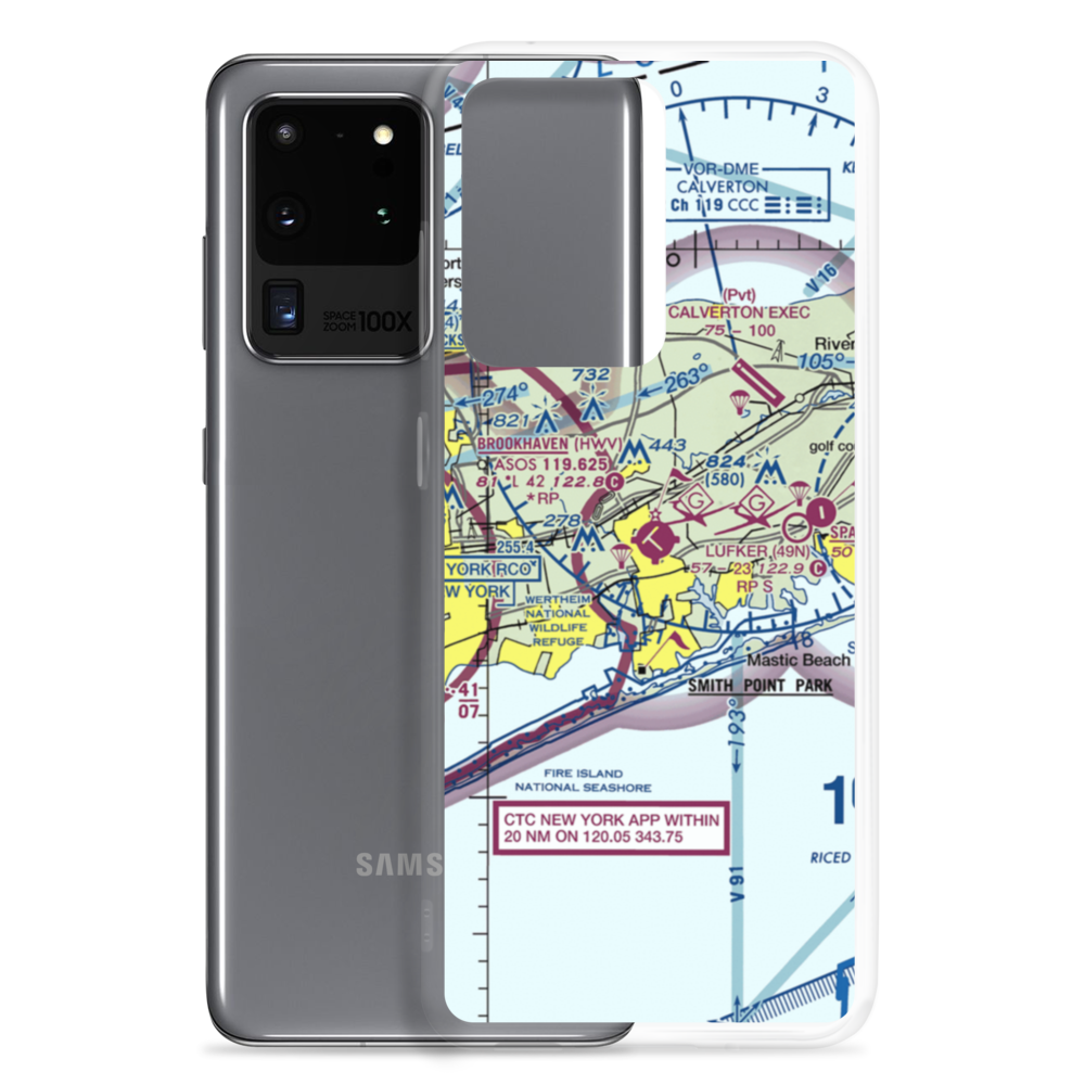 Brookhaven Airport (HWV) VFR Sectional Samsung Case Samsung Galaxy S20 Ultra model shown