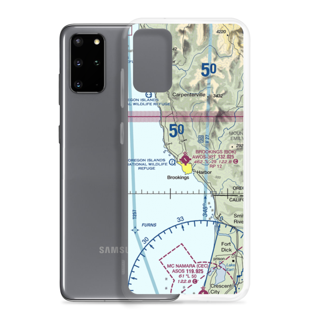 Brookings Airport (BOK) VFR Sectional Samsung Case Samsung Galaxy S20 Plus model shown