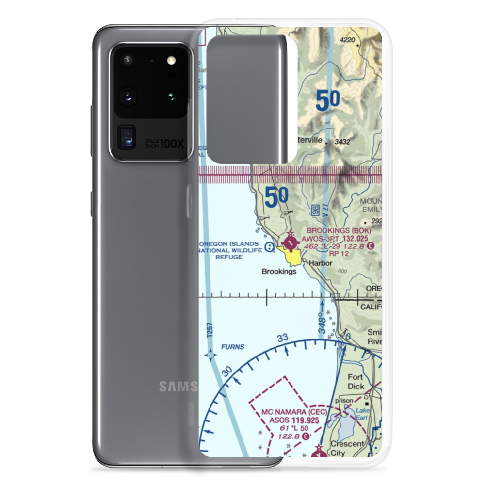 Brookings Airport (BOK) VFR Sectional Samsung Case Samsung Galaxy S20 Ultra model shown