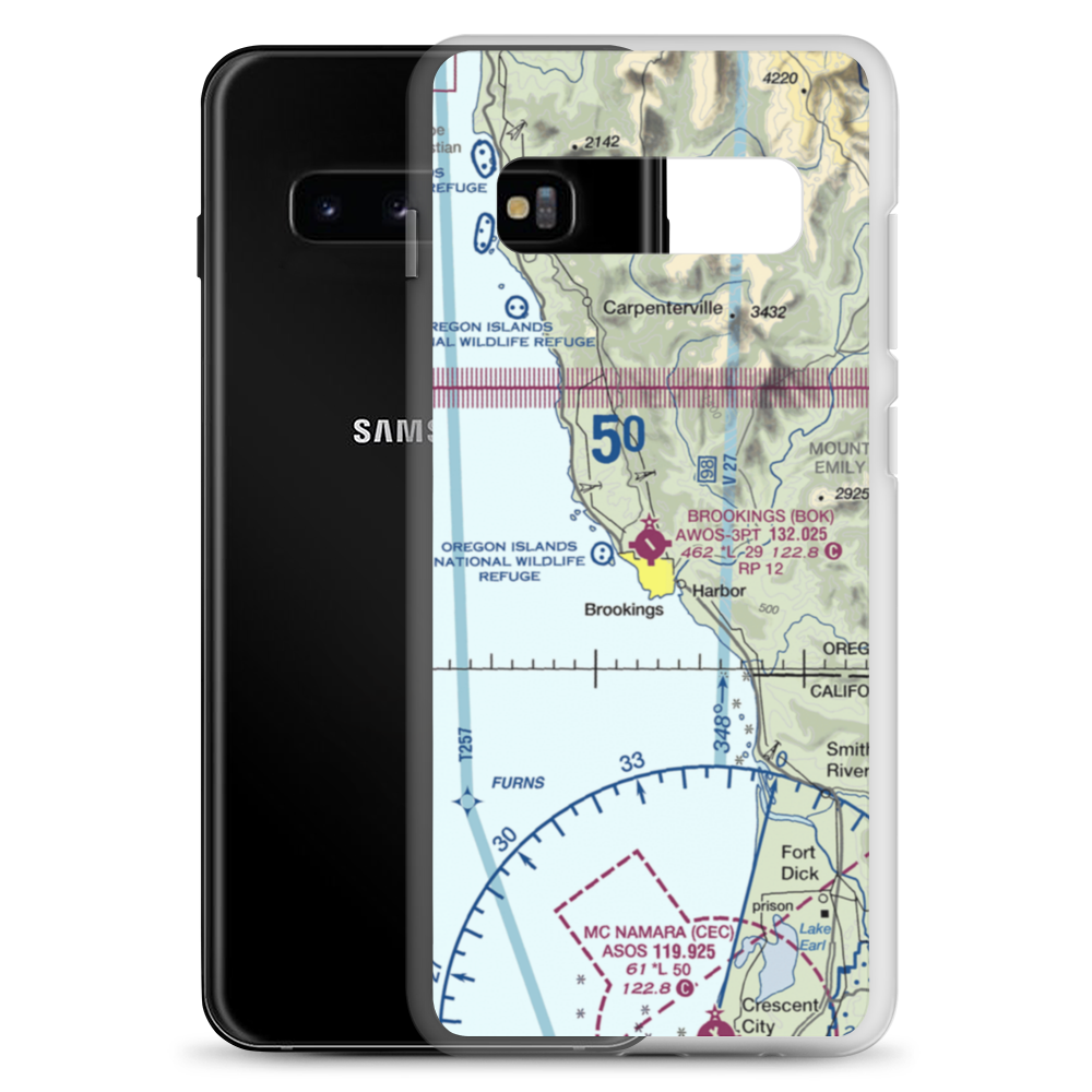 Brookings Airport (BOK) VFR Sectional Samsung Case Samsung Galaxy S10+ model shown