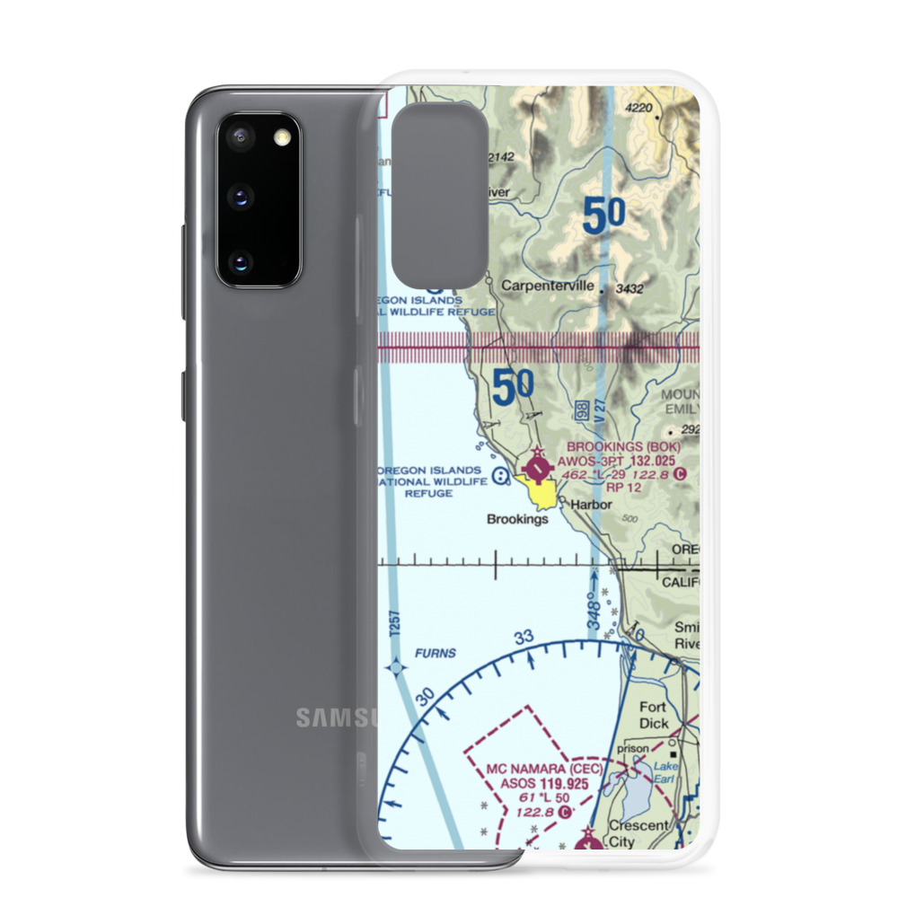 Brookings Airport (BOK) VFR Sectional Samsung Case Samsung Galaxy S20 model shown