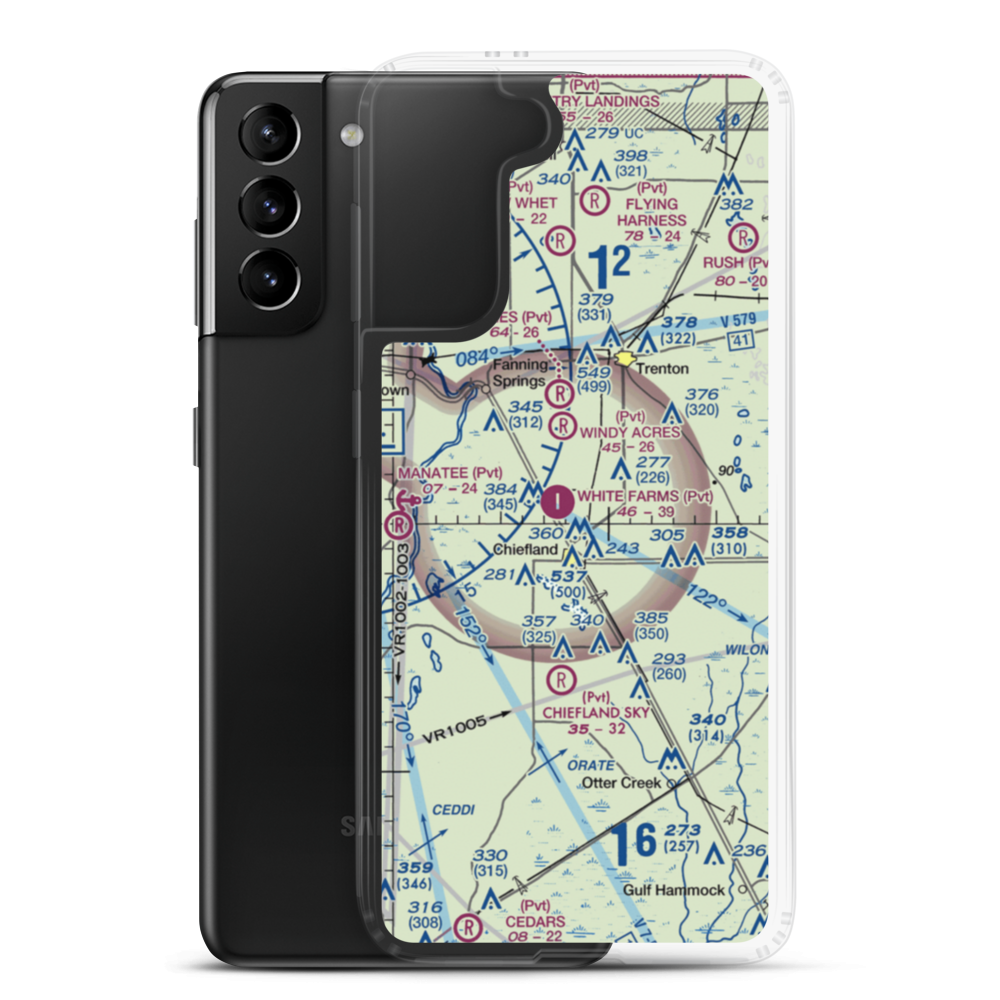 Brookins Air Strip (73FD) VFR Sectional Samsung Case Samsung Galaxy S21 Plus model shown