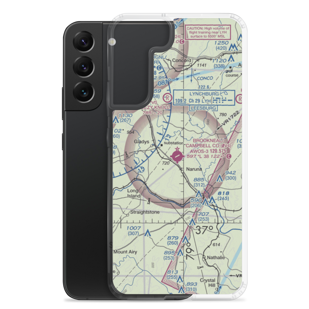 Brookneal/Campbell County Airport (0V4) VFR Sectional Samsung Case Samsung Galaxy S22 Plus model shown
