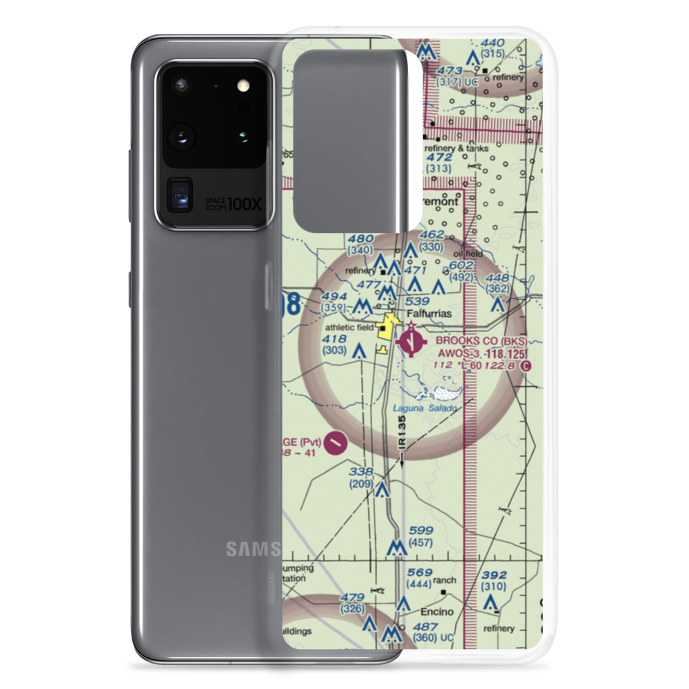 Brooks County Airport (BKS) VFR Sectional Samsung Case Samsung Galaxy S20 Ultra model shown