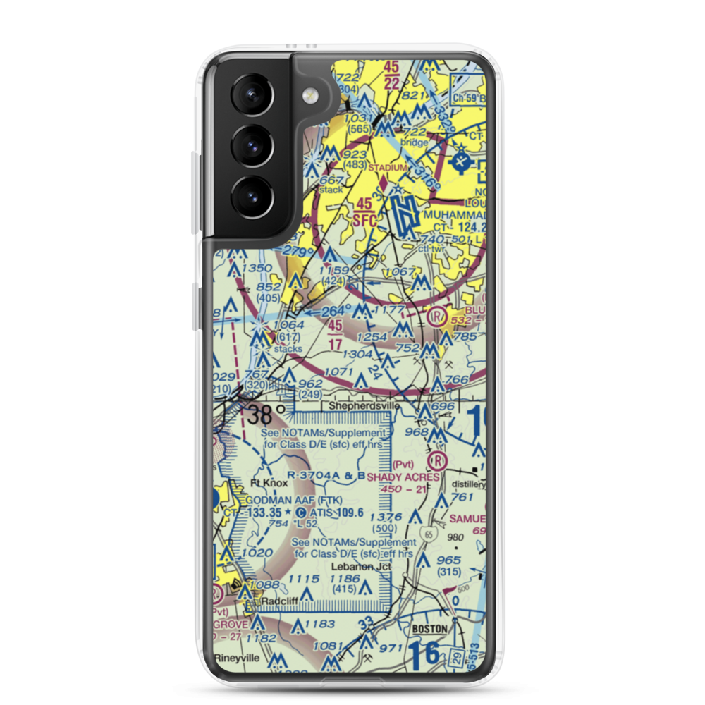 Brooks Field (73KY) VFR Sectional Samsung Case Samsung Galaxy S21 Plus model shown