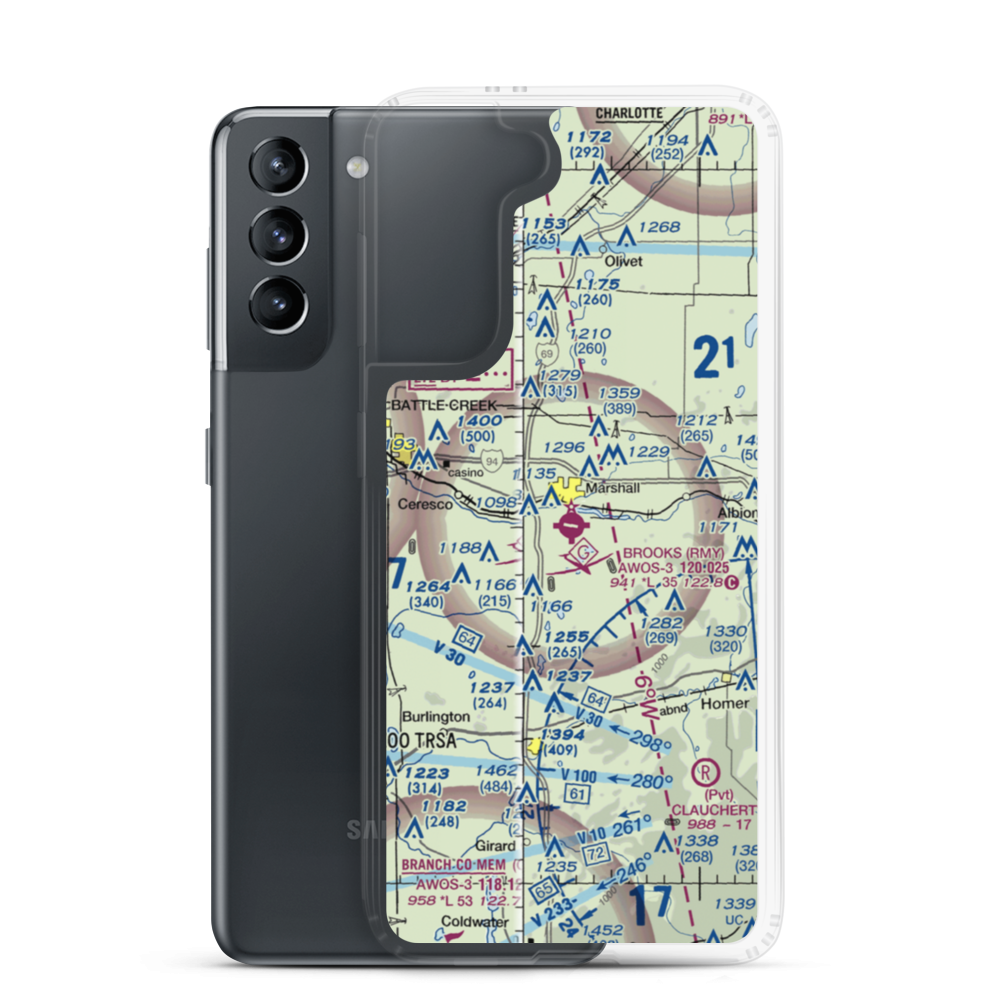 Brooks Field (RMY) VFR Sectional Samsung Case Samsung Galaxy S21 model shown