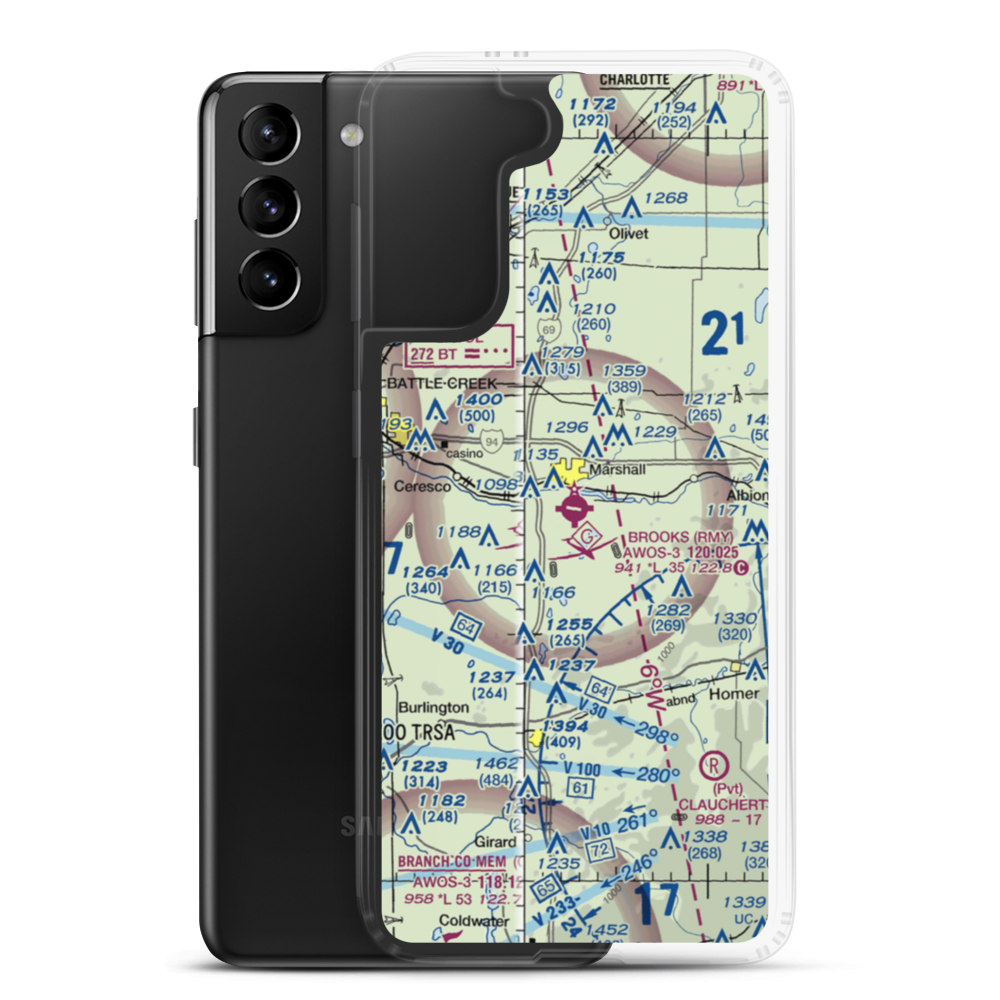 Brooks Field (RMY) VFR Sectional Samsung Case Samsung Galaxy S21 Plus model shown