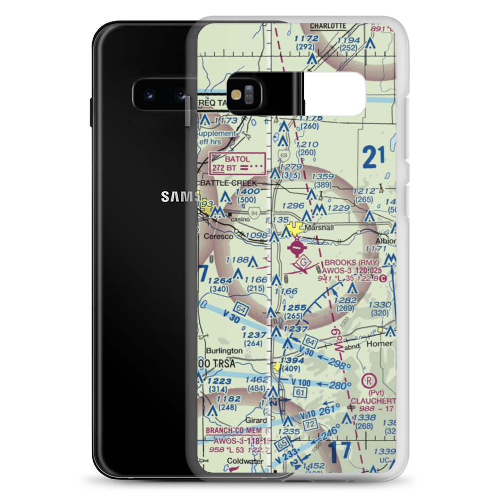 Brooks Field (RMY) VFR Sectional Samsung Case Samsung Galaxy S10+ model shown
