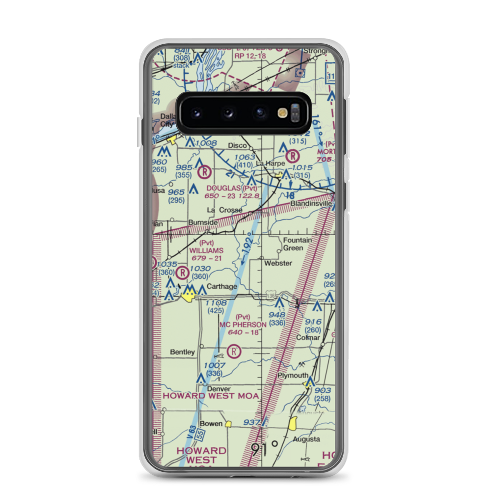Brooks Ranch Airport (IL46) VFR Sectional Samsung Case Samsung Galaxy S10 model shown