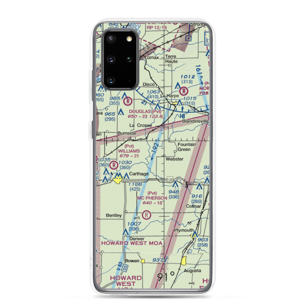 Brooks Ranch Airport (IL46) VFR Sectional Samsung Case Samsung Galaxy S20 Plus model shown