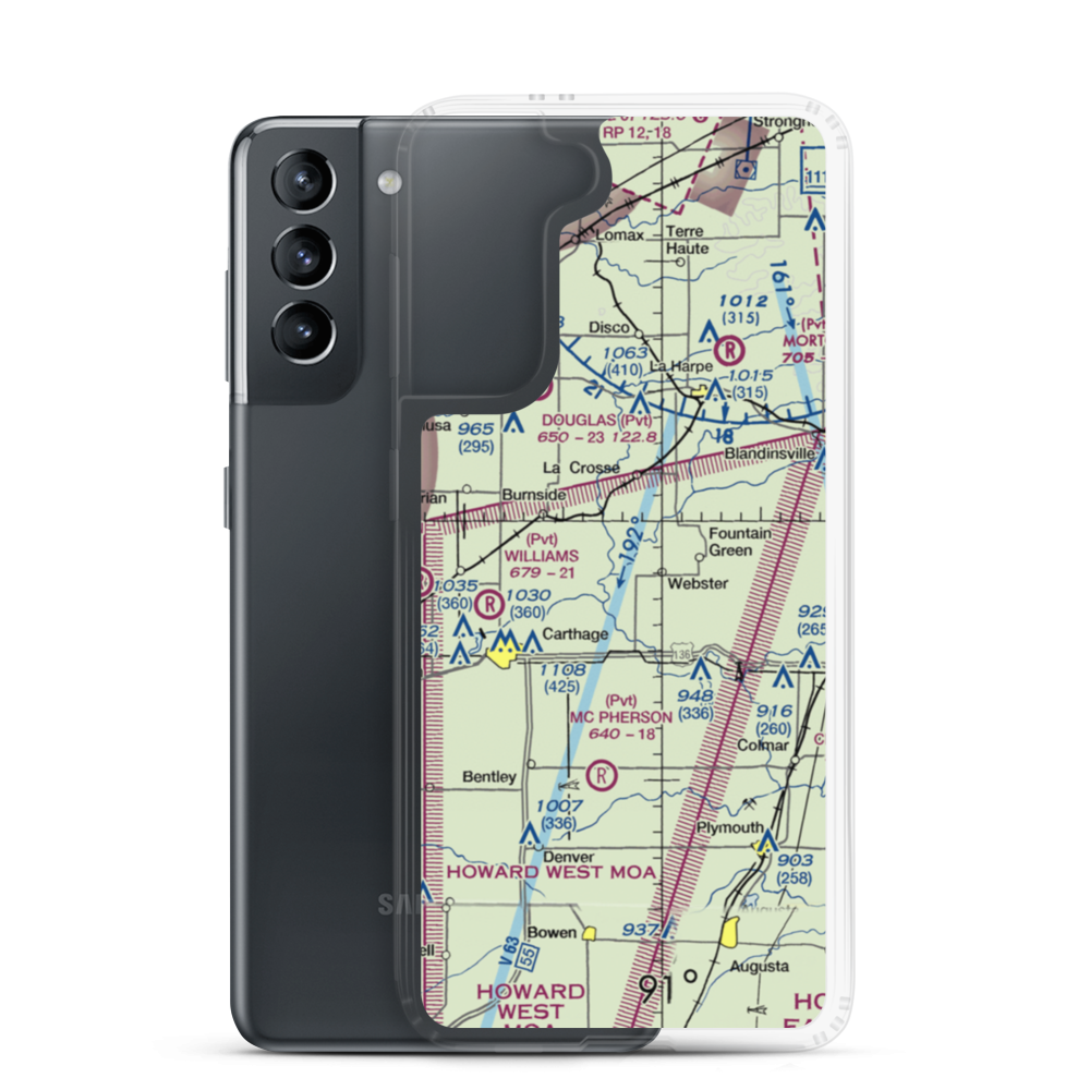 Brooks Ranch Airport (IL46) VFR Sectional Samsung Case Samsung Galaxy S21 model shown