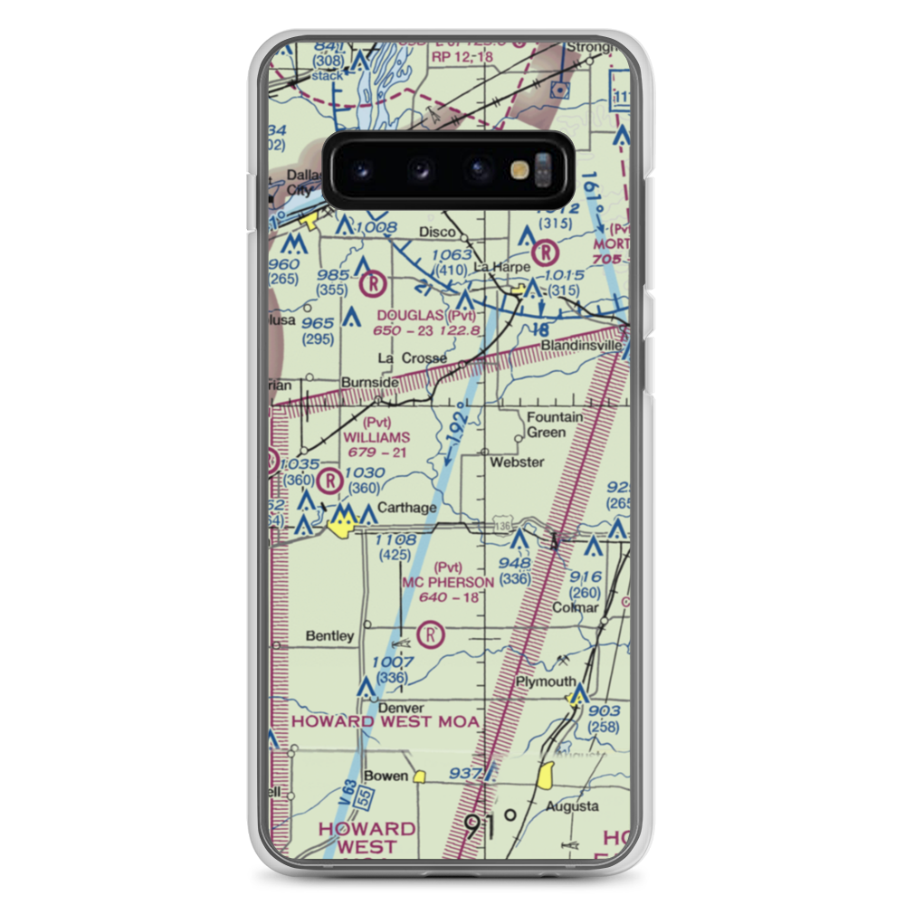 Brooks Ranch Airport (IL46) VFR Sectional Samsung Case Samsung Galaxy S10+ model shown
