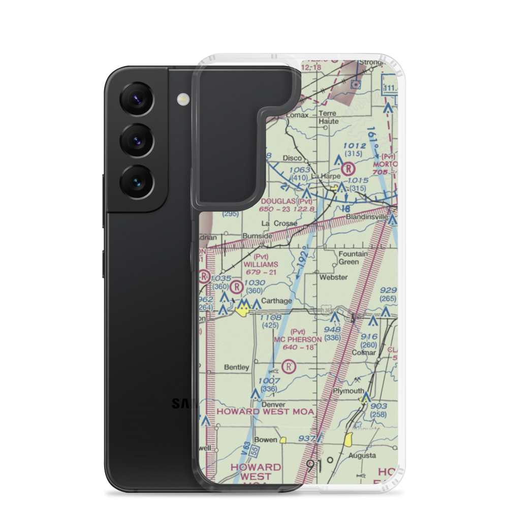Brooks Ranch Airport (IL46) VFR Sectional Samsung Case Samsung Galaxy S22 model shown