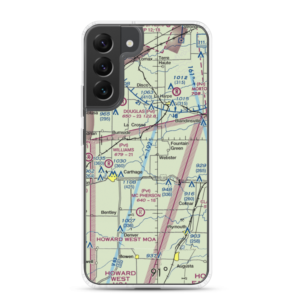 Brooks Ranch Airport (IL46) VFR Sectional Samsung Case Samsung Galaxy S22 Plus model shown