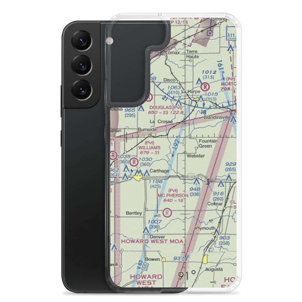 Brooks Ranch Airport (IL46) VFR Sectional Samsung Case Samsung Galaxy S22 Plus model shown