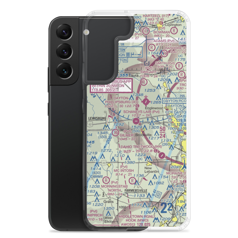 Brookville Air-Park Airport (I62) VFR Sectional Samsung Case Samsung Galaxy S22 Plus model shown
