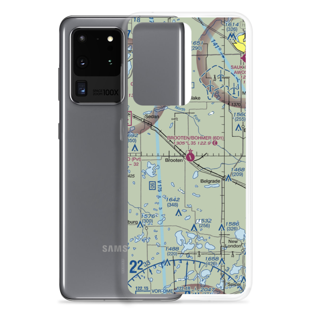 Brooten Municipal Airport (6D1) VFR Sectional Samsung Case Samsung Galaxy S20 Ultra model shown