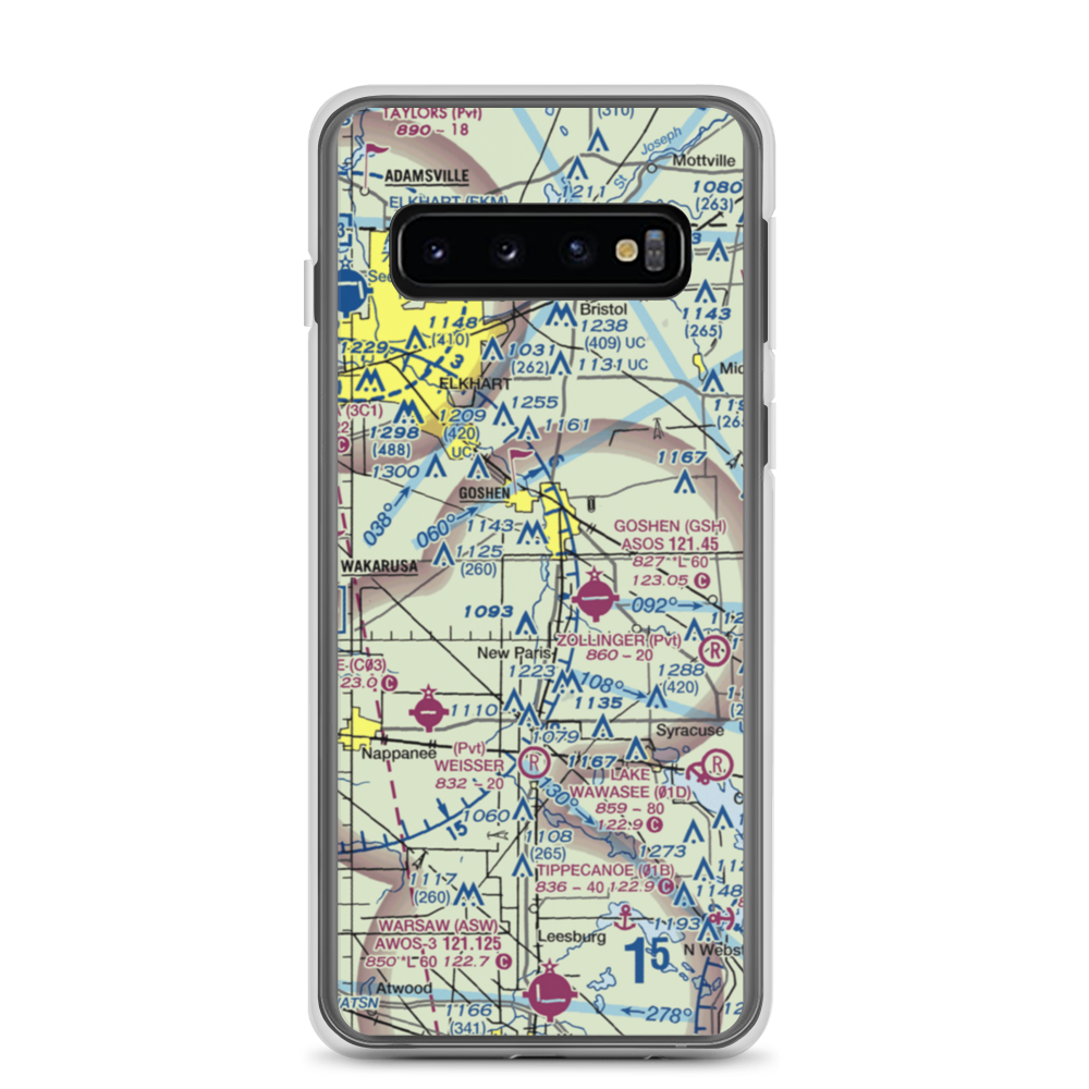 Brown Airport (35II) VFR Sectional Samsung Case Samsung Galaxy S10 model shown