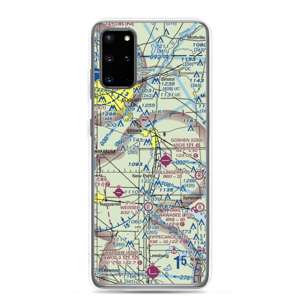 Brown Airport (35II) VFR Sectional Samsung Case Samsung Galaxy S20 Plus model shown