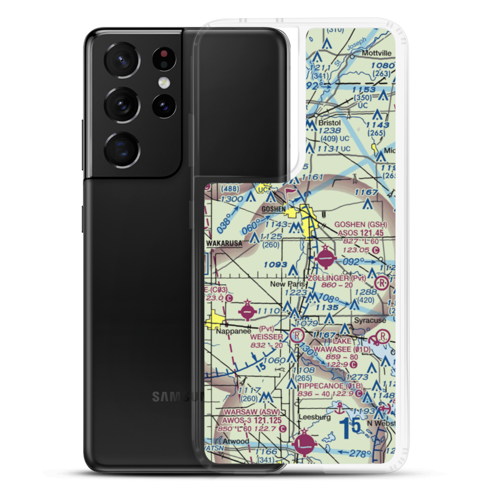 Brown Airport (35II) VFR Sectional Samsung Case Samsung Galaxy S21 Ultra model shown