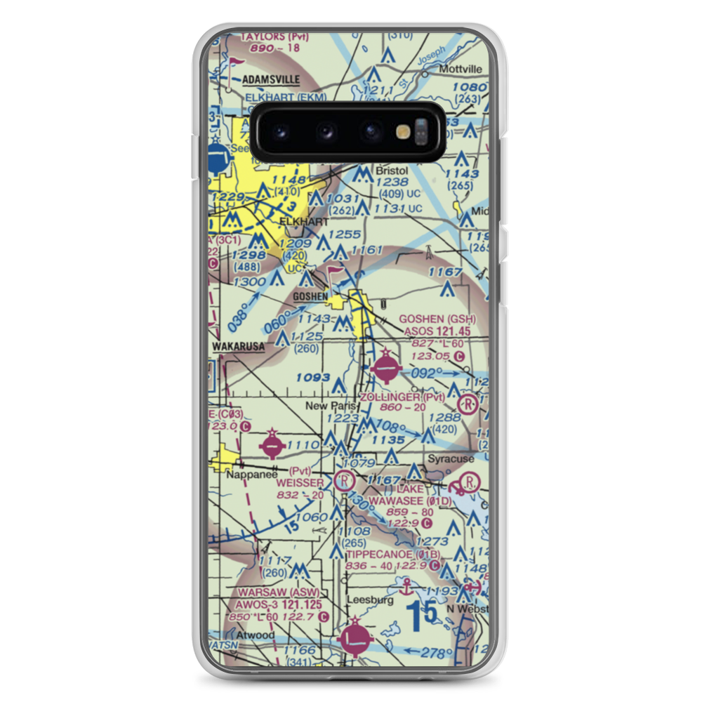 Brown Airport (35II) VFR Sectional Samsung Case Samsung Galaxy S10+ model shown