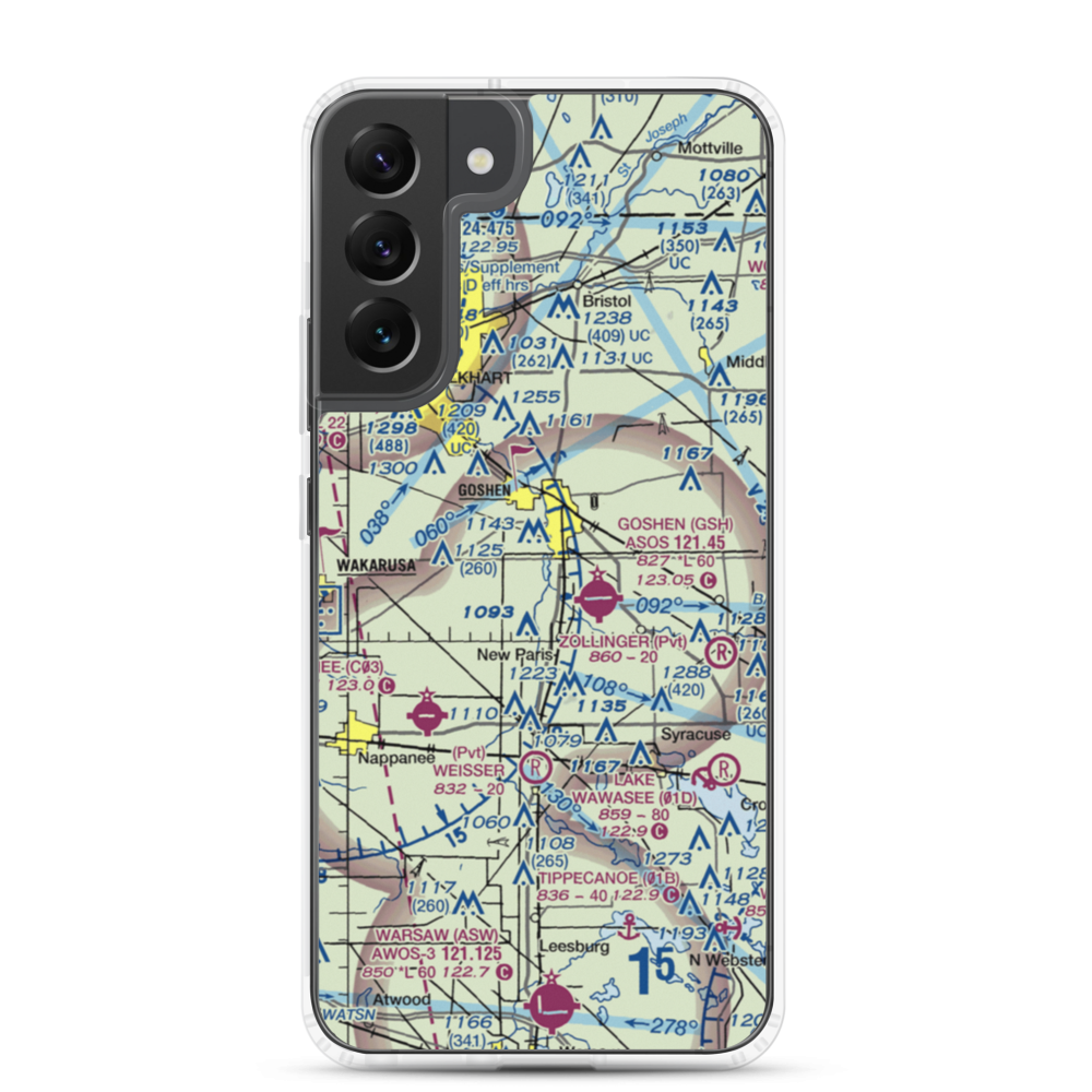 Brown Airport (35II) VFR Sectional Samsung Case Samsung Galaxy S22 Plus model shown