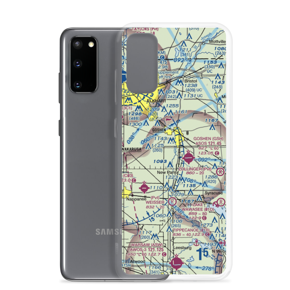 Brown Airport (35II) VFR Sectional Samsung Case Samsung Galaxy S20 model shown