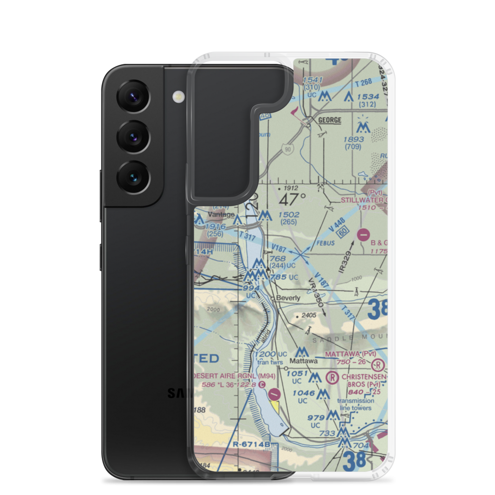 Brown Boy Airport (WN95) VFR Sectional Samsung Case Samsung Galaxy S22 model shown