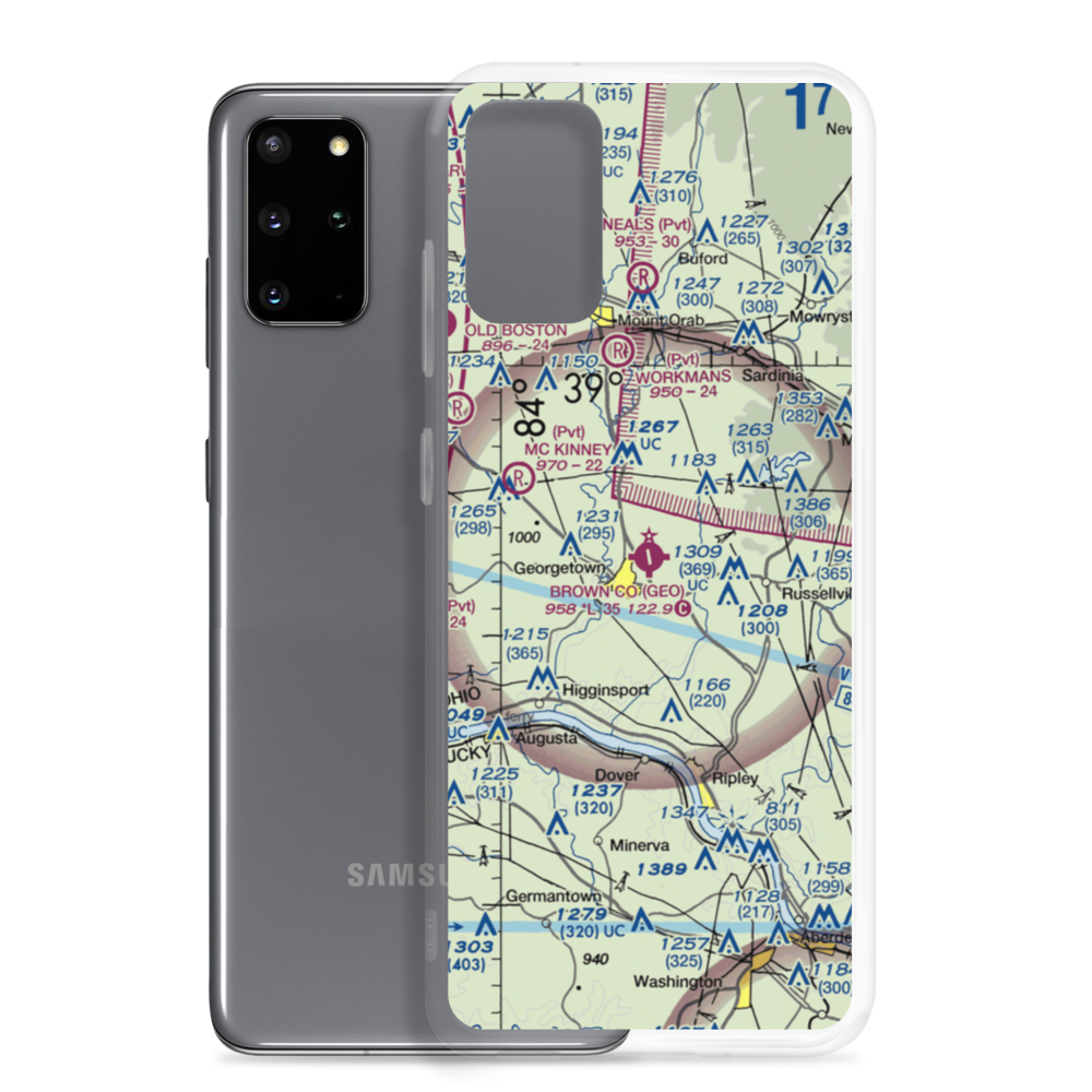 Brown County Airport (GEO) VFR Sectional Samsung Case Samsung Galaxy S20 Plus model shown