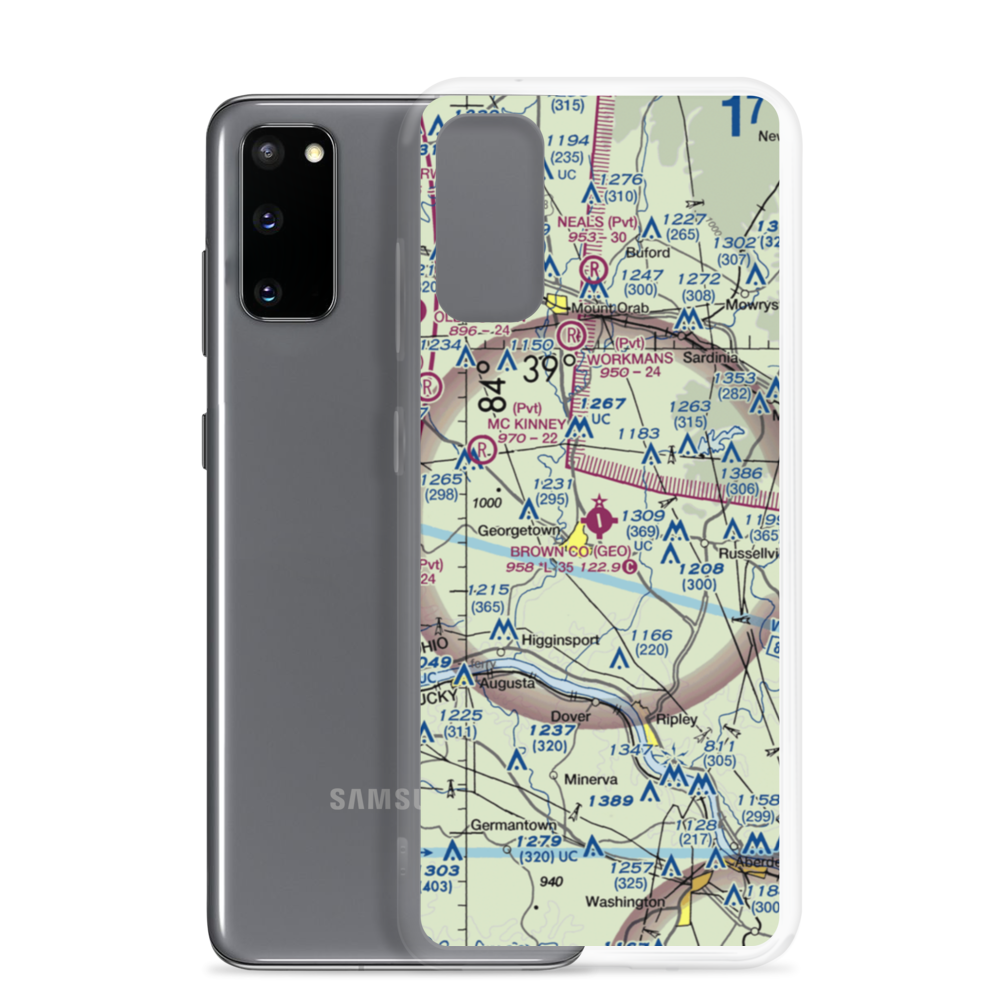 Brown County Airport (GEO) VFR Sectional Samsung Case Samsung Galaxy S20 model shown