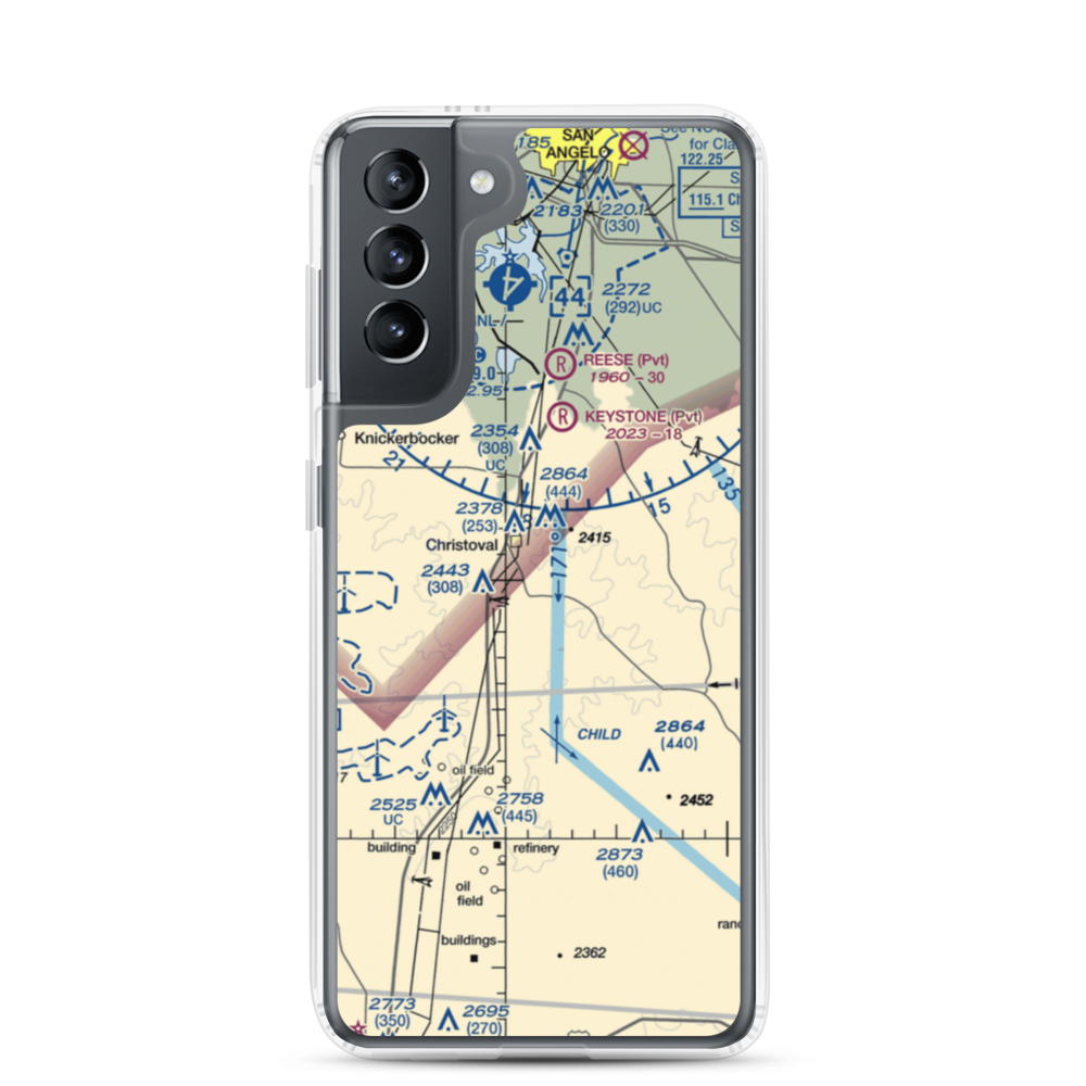 Brown Field (96TX) VFR Sectional Samsung Case Samsung Galaxy S21 model shown