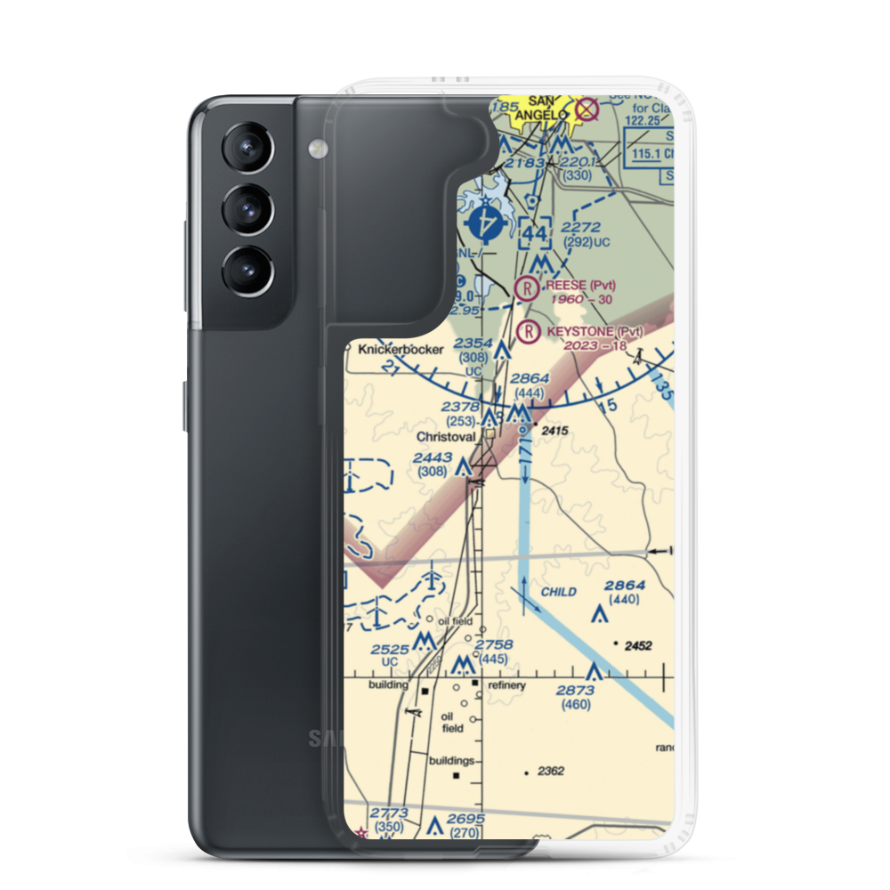 Brown Field (96TX) VFR Sectional Samsung Case Samsung Galaxy S21 model shown
