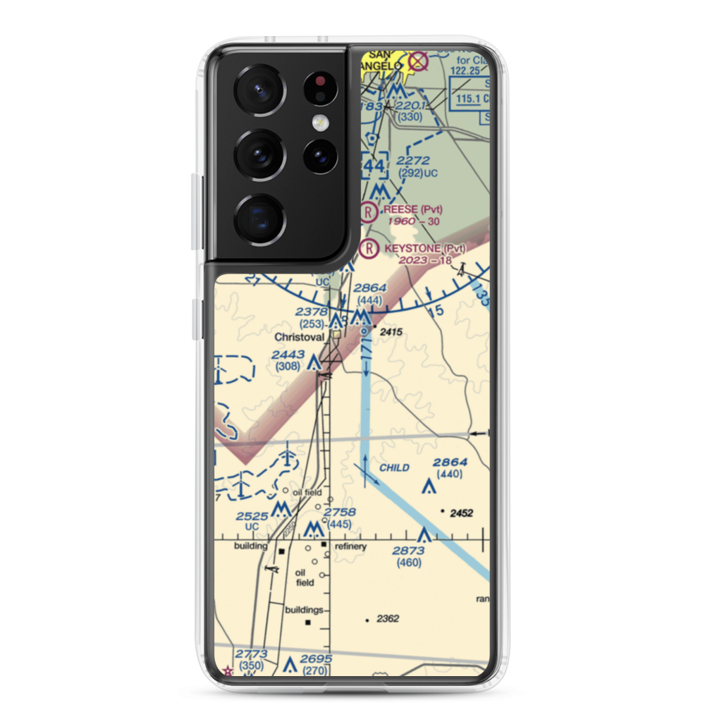 Brown Field (96TX) VFR Sectional Samsung Case Samsung Galaxy S21 Ultra model shown