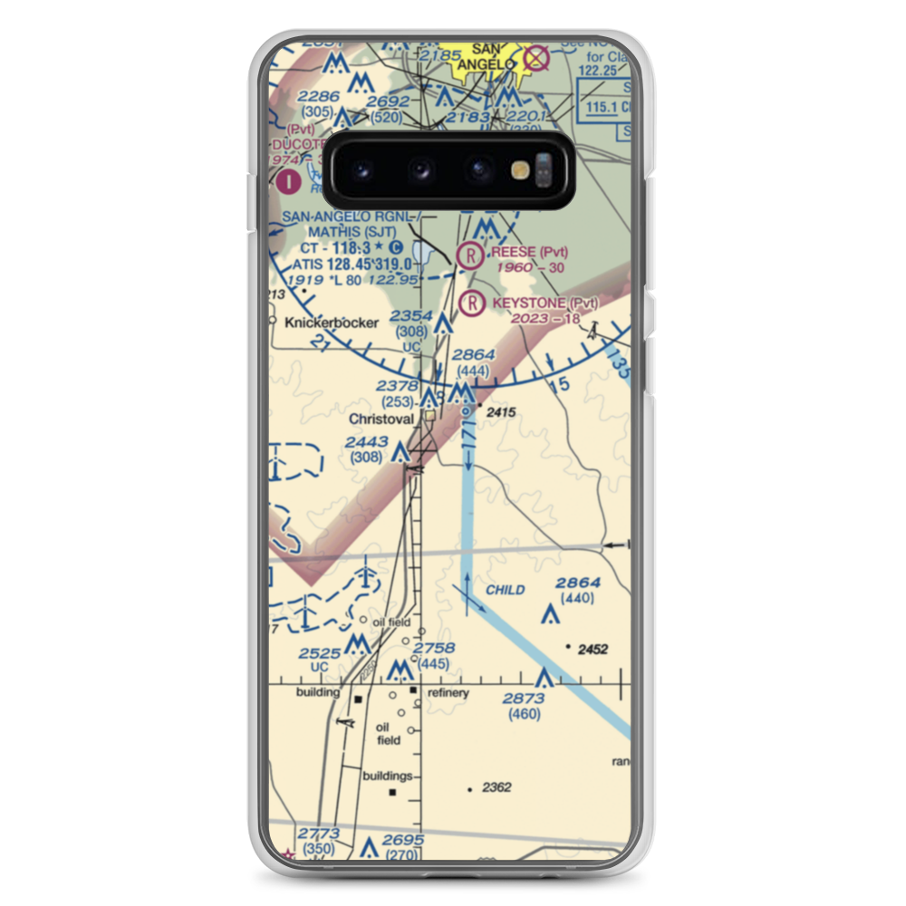 Brown Field (96TX) VFR Sectional Samsung Case Samsung Galaxy S10+ model shown