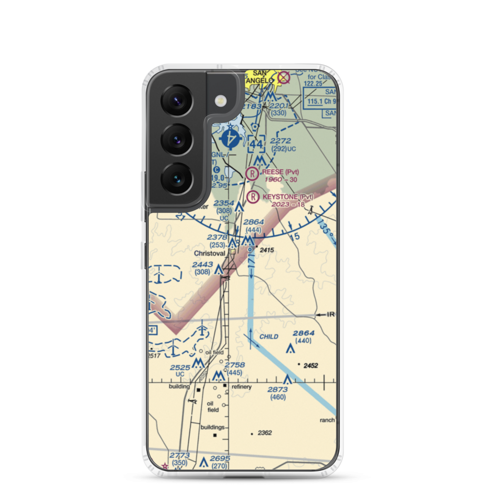 Brown Field (96TX) VFR Sectional Samsung Case Samsung Galaxy S22 model shown