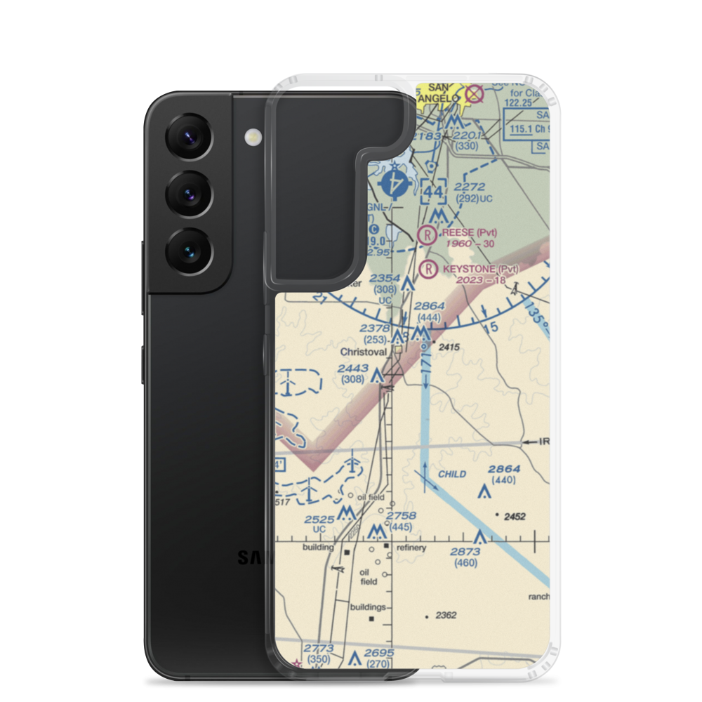Brown Field (96TX) VFR Sectional Samsung Case Samsung Galaxy S22 model shown