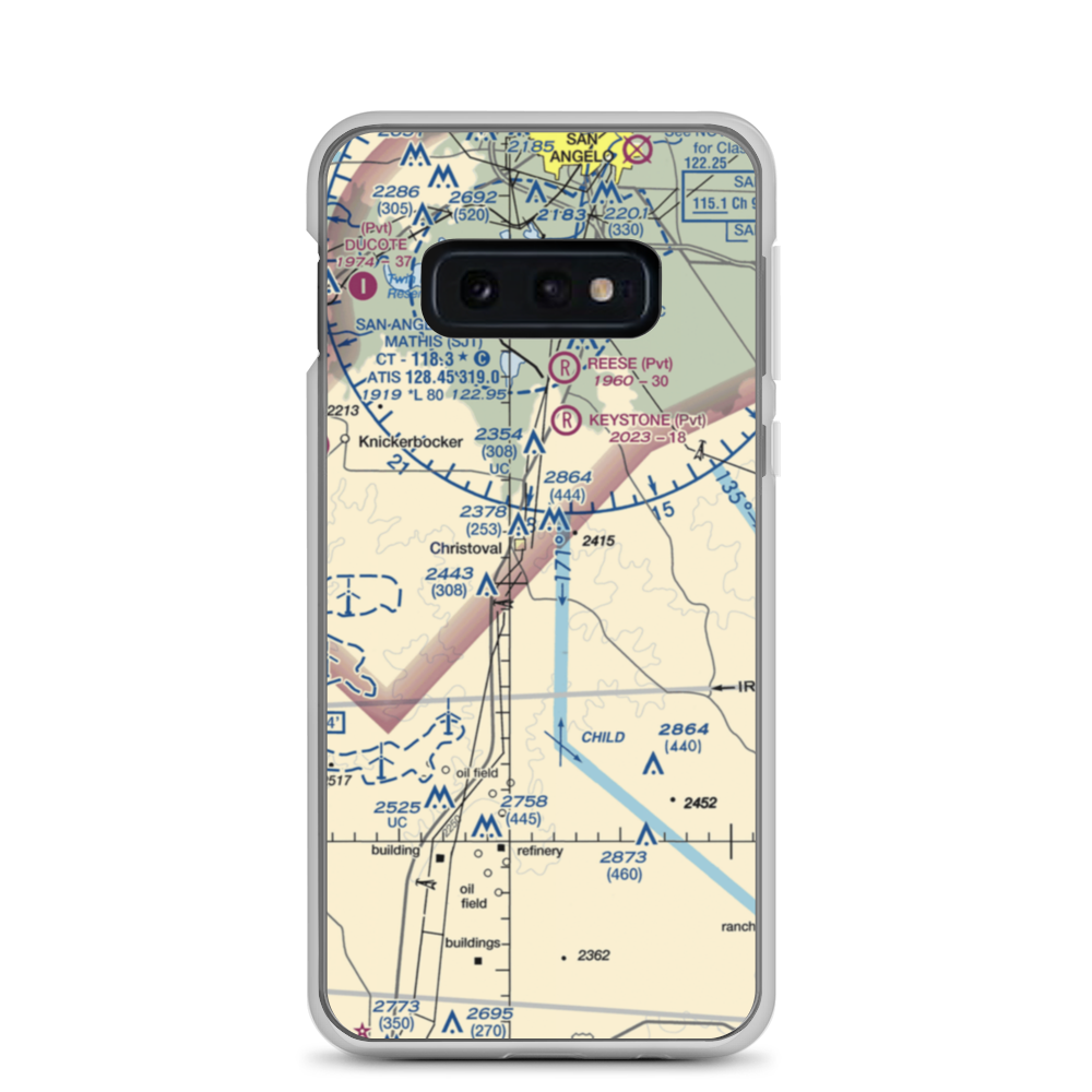 Brown Field (96TX) VFR Sectional Samsung Case Samsung Galaxy S10e model shown