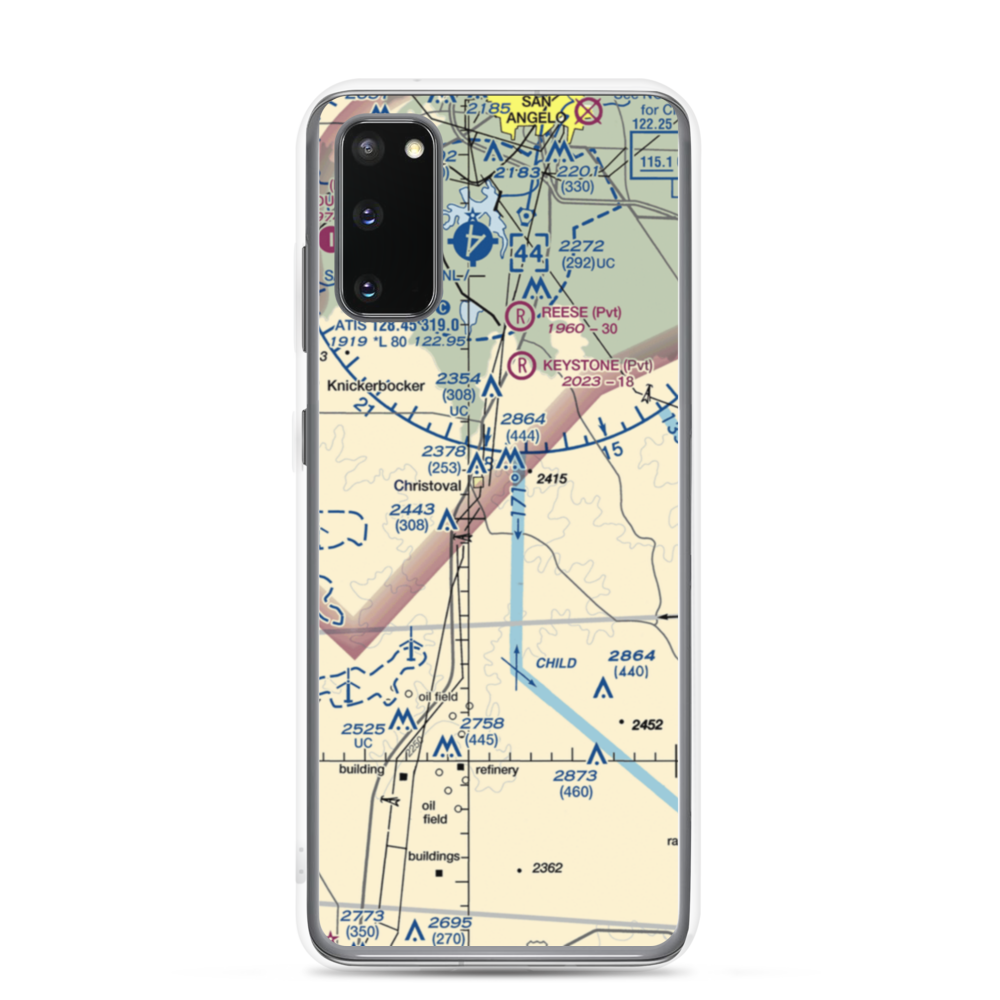 Brown Field (96TX) VFR Sectional Samsung Case Samsung Galaxy S20 model shown