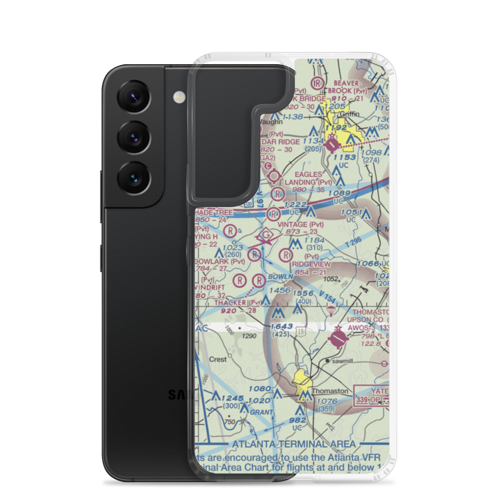 Brown Field (9GA0) VFR Sectional Samsung Case Samsung Galaxy S22 model shown
