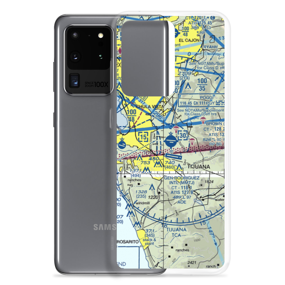 Brown Field Municipal Airport (SDM) VFR Sectional Samsung Case Samsung Galaxy S20 Ultra model shown
